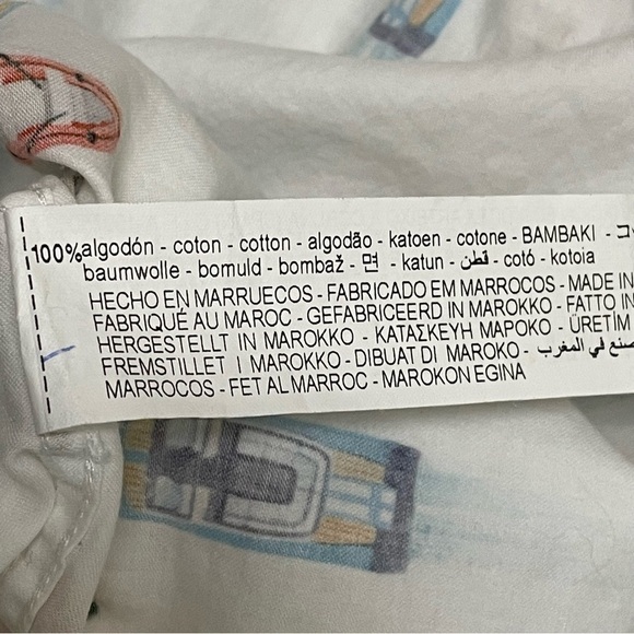 ZARA Mens White Boat Print Casual Shirt Short Sleeve Botton Regular Fit Up Sz XL - Picture 5 of 8